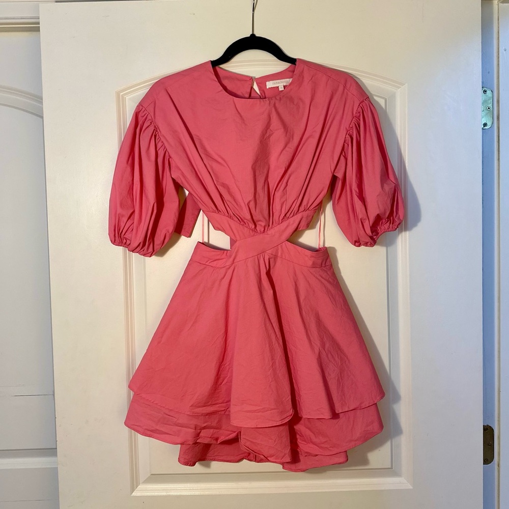 Olivaceous Pink Keyhole Dress
